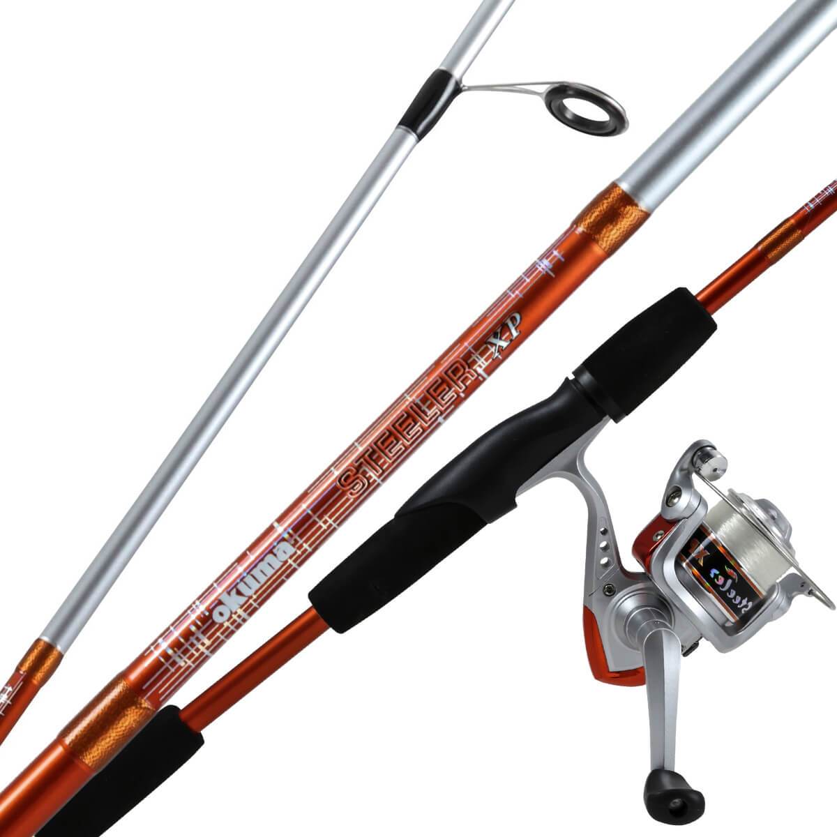 COMBO OKUMA SPINNING (STEELER XP) VARA 6'6" NARANJA SLXP-622-20BO