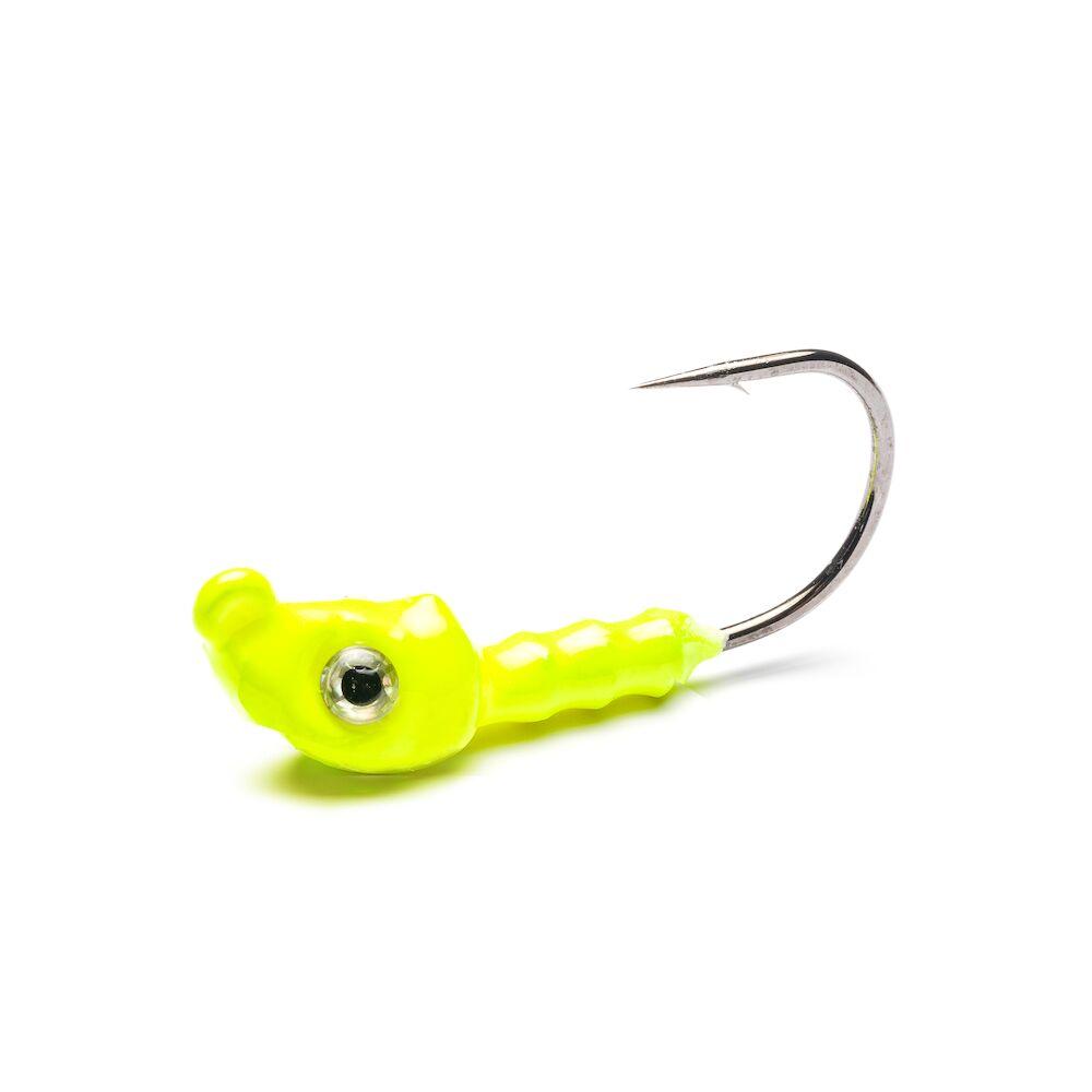 JIG MUSTAD (INSHORE DARTER JIG HEAD) COLOR CHARTREUSE 4 PZAS