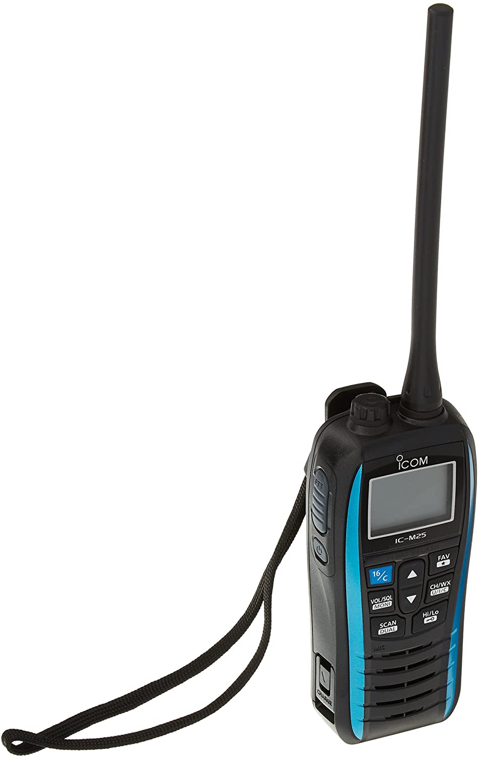 RADIO PORTATIL MARINO VHF ICOM M25 5W SUMERGIBLE COLOR MARINE BLUE MOD. M25 51