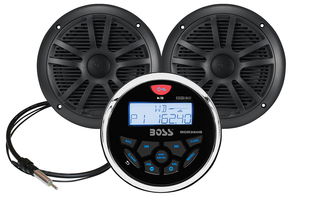 BOCINAS Y ESTEREO MARINO BOSS IPX6 BOCINAS 6.5" 180 WATT COLOR NEGRO MOD. MCKGB350B.6