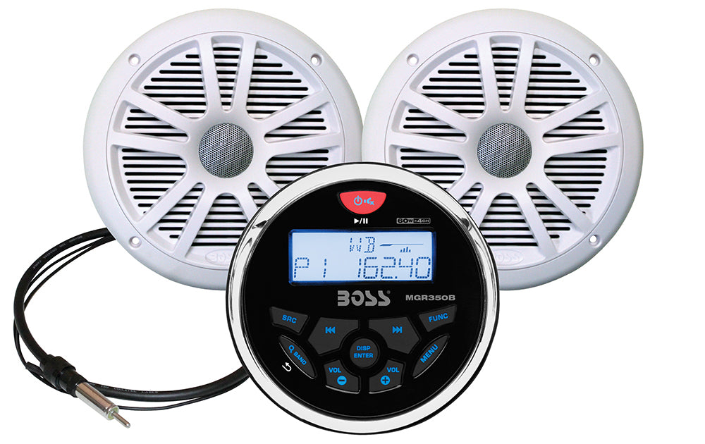 BOCINAS Y ESTEREO MARINO BOSS IPX6 BOCINAS 6.5" 180 WATT COLOR BLANCO MOD. MCKGB350W.6
