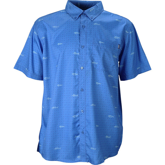 CAMISA SIDECASTER VIVID BLUE AFTCO
