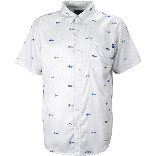 CAMISA SIDECASTER WHITE AFTCO TALLA M